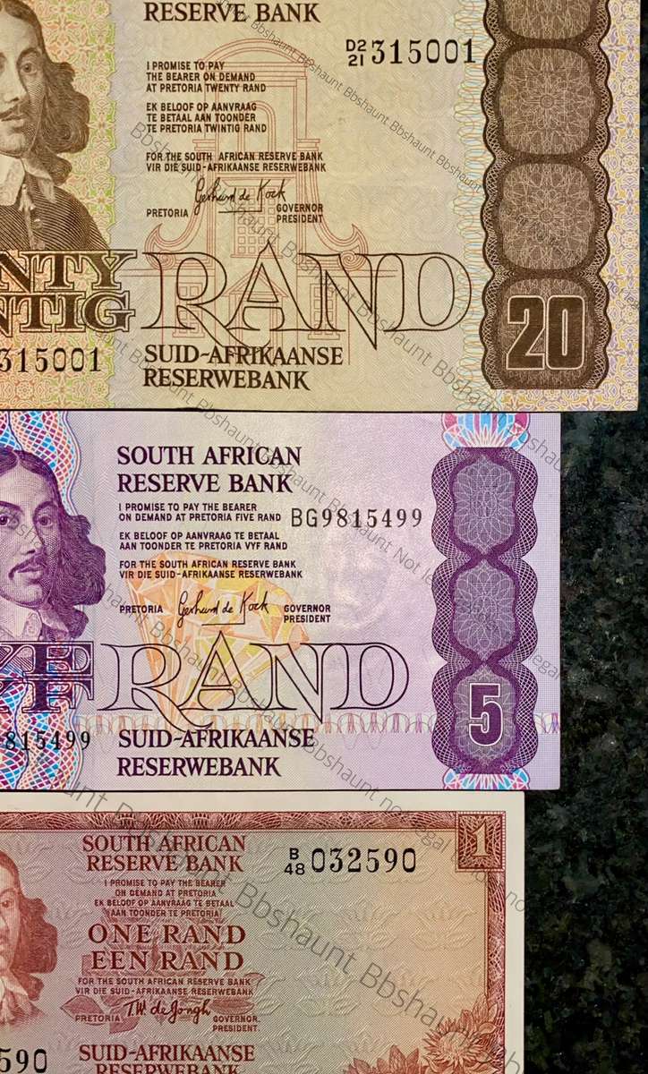 Complete set GPC De Kock & decimals R50BA Scarce to R2 - 1980s (R1 TW De Jongh) 1 bid takes all