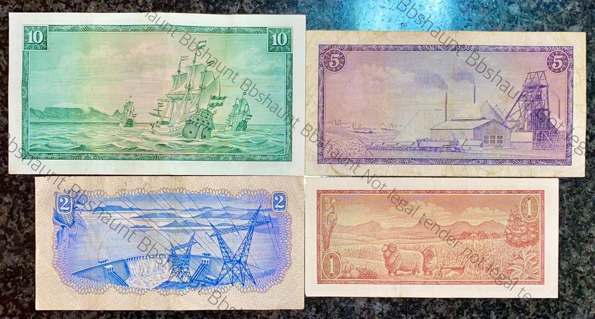 COMPLETE SET OF TW DE JONGH & DECIMALS R10 TO R1 - MOSTLY SPRINGBUCK WTM 1967-1975( 1 BID TAKES ALL)