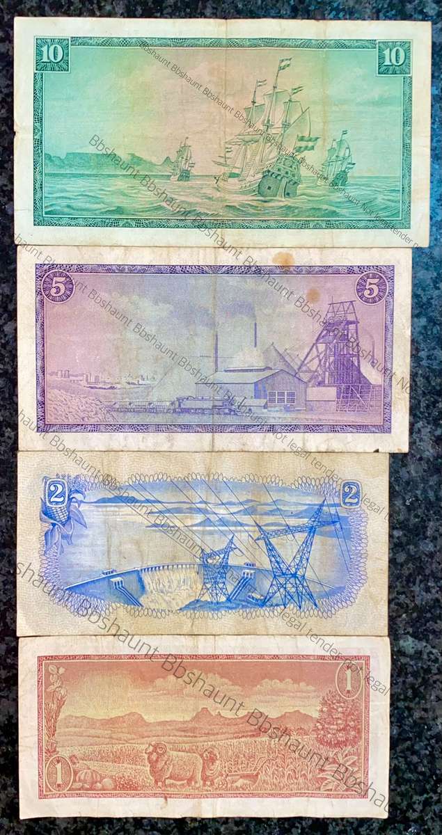 COMPLETE SET OF TW DE JONGH & DECIMALS R10 TO R1 - MOSTLY SPRINGBUCK WTM 1967-1975( 1 BID TAKES ALL)