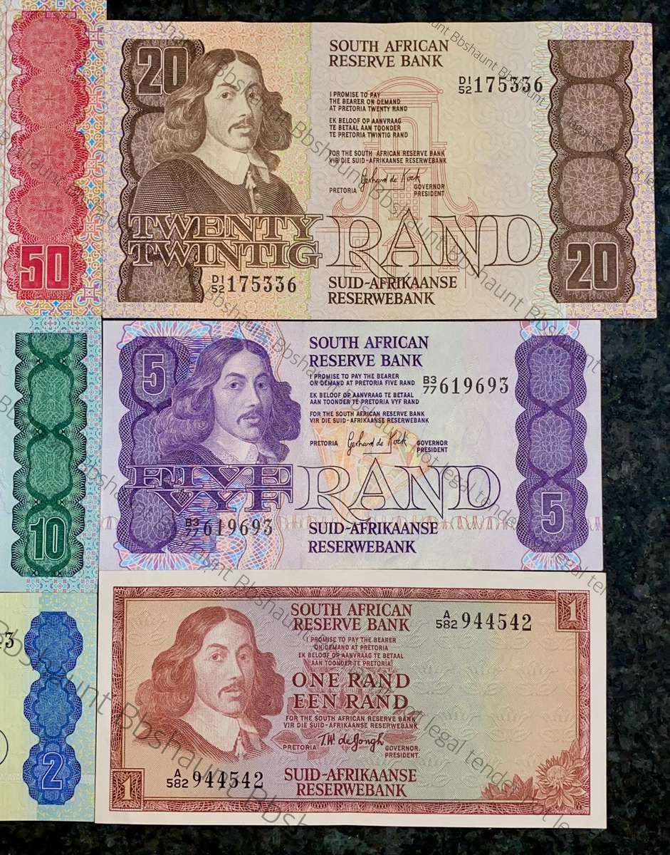Complete set GPC De Kock & decimals R50 TO R2 - Good Condition (R1 de Jongh 1975) (1 bid takes all)