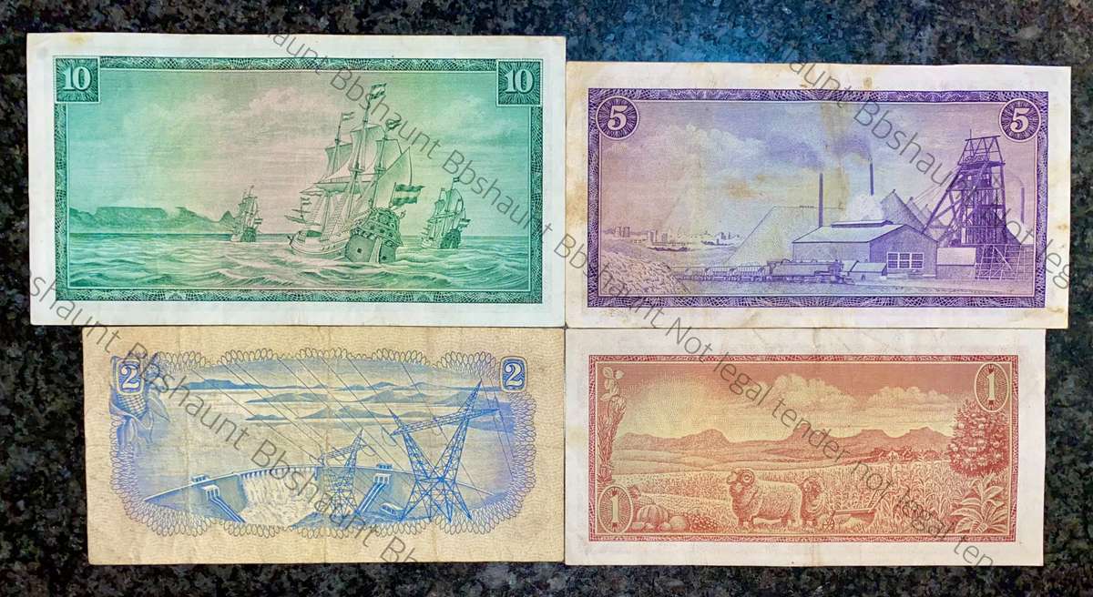 Complete set Tw De Jongh R10 to R1 - All Springbuck wtm 1967-1975(1 bid takes all)