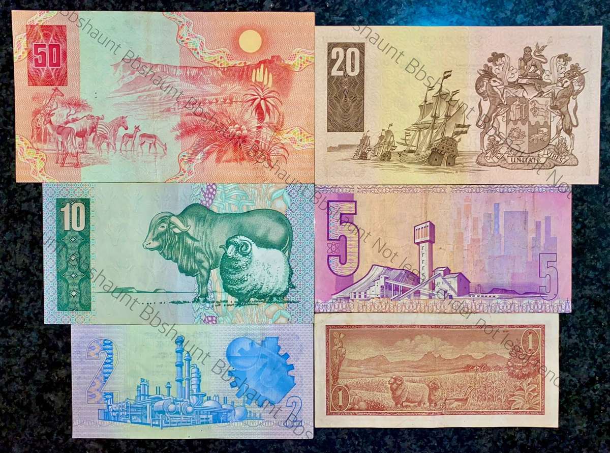 Complete Set GPC De Kock & decimals R50 TO R2 - Good Condition (R1 De Jongh 1967) (1 bid takes all)