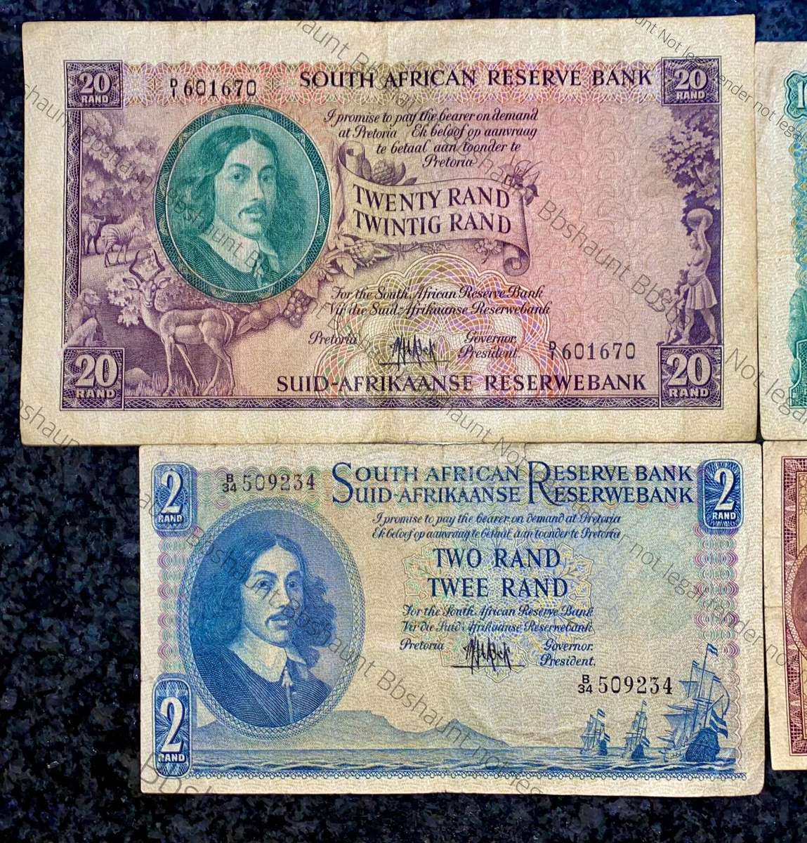 Complete Set Decimals R20 to R1 -- 4th issue 1961 & 1st issue 1961 (1 bid takes all)