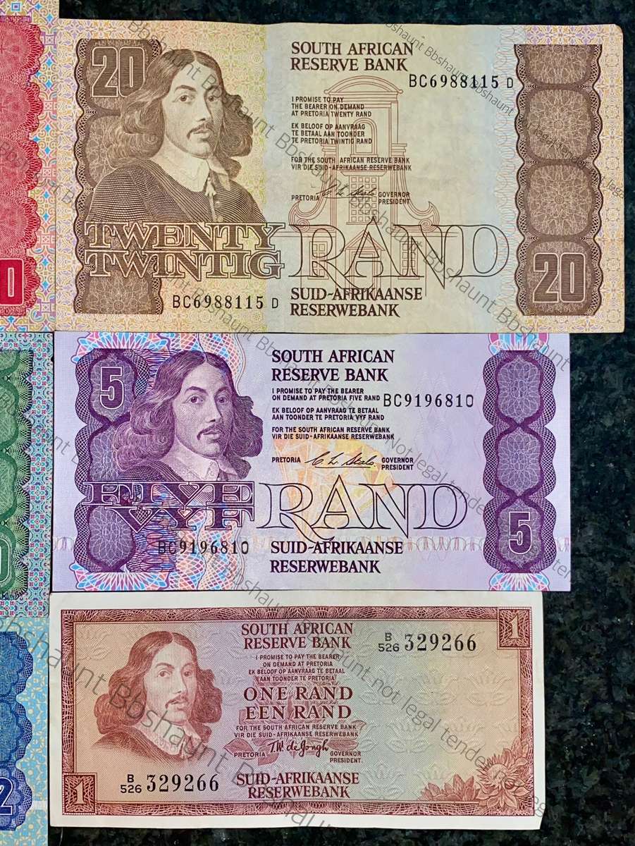 COMPLETE SET OF CL STALS & DECIMALS R50 TO R2AA --1ST ISSUE 1990 [R1 DE JONGH 1975]1 BID TAKES ALL)