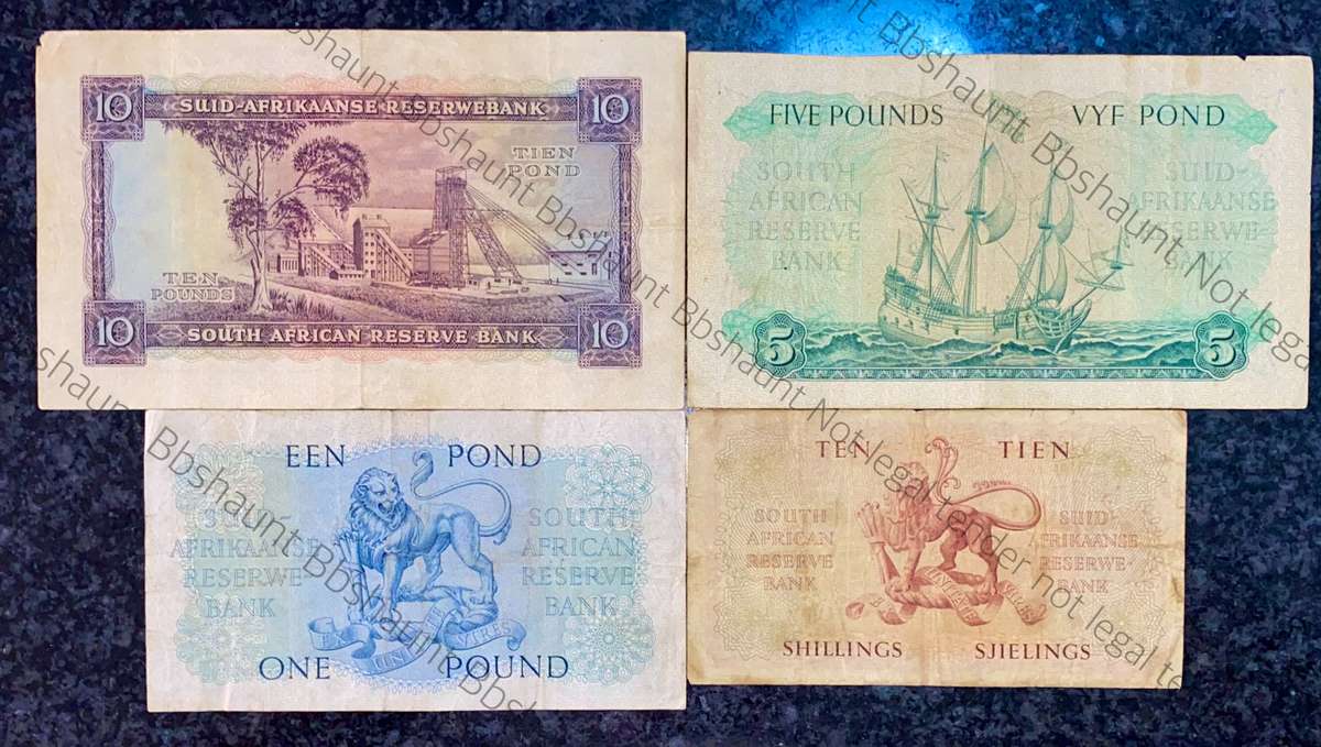 M.H De Kock set 10 pound to 10 shillings 1951/52/53/57 (1 bid takes all)