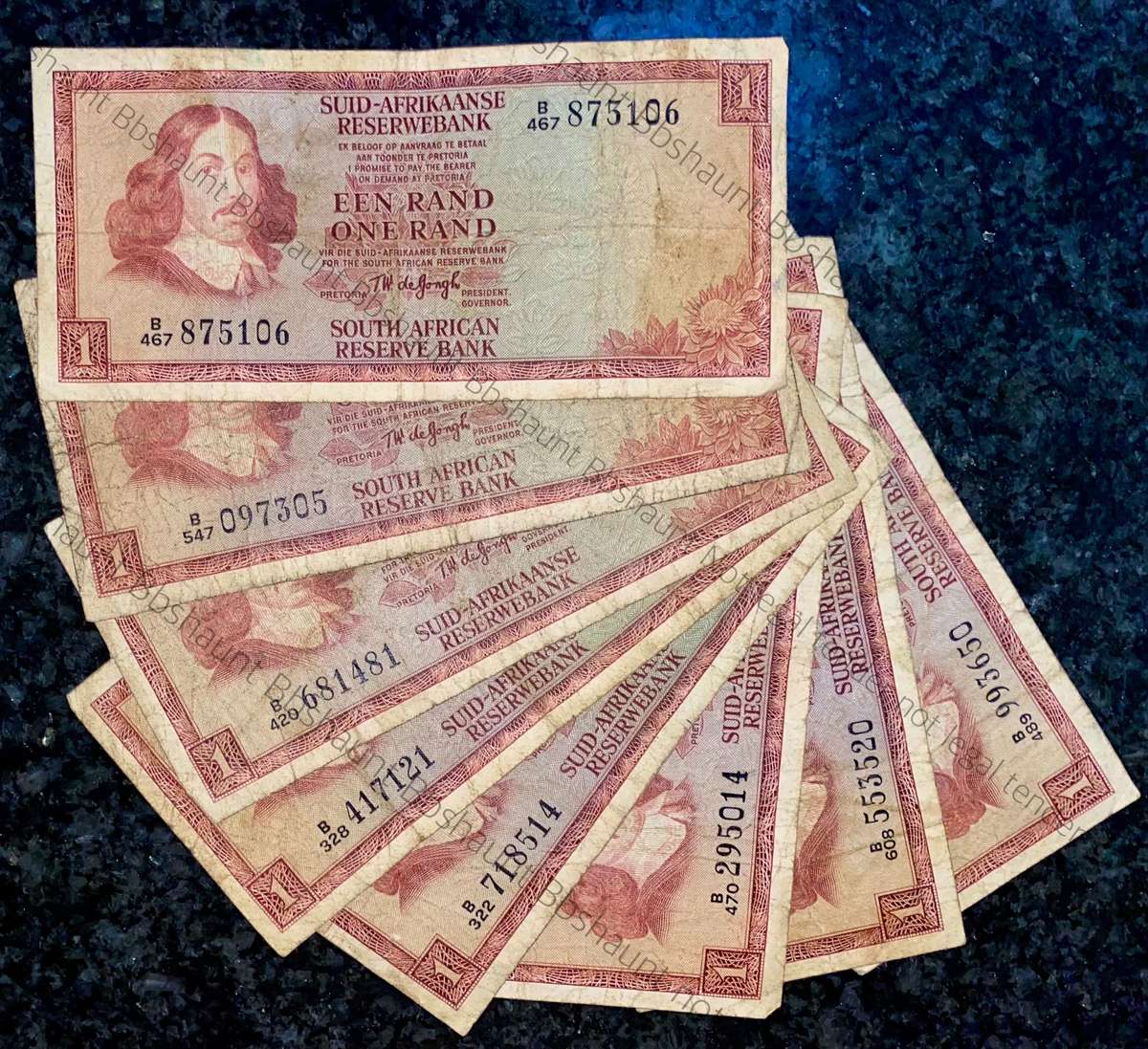 Tw De Jongh. R1 B series 1975 (1 bid takes all)