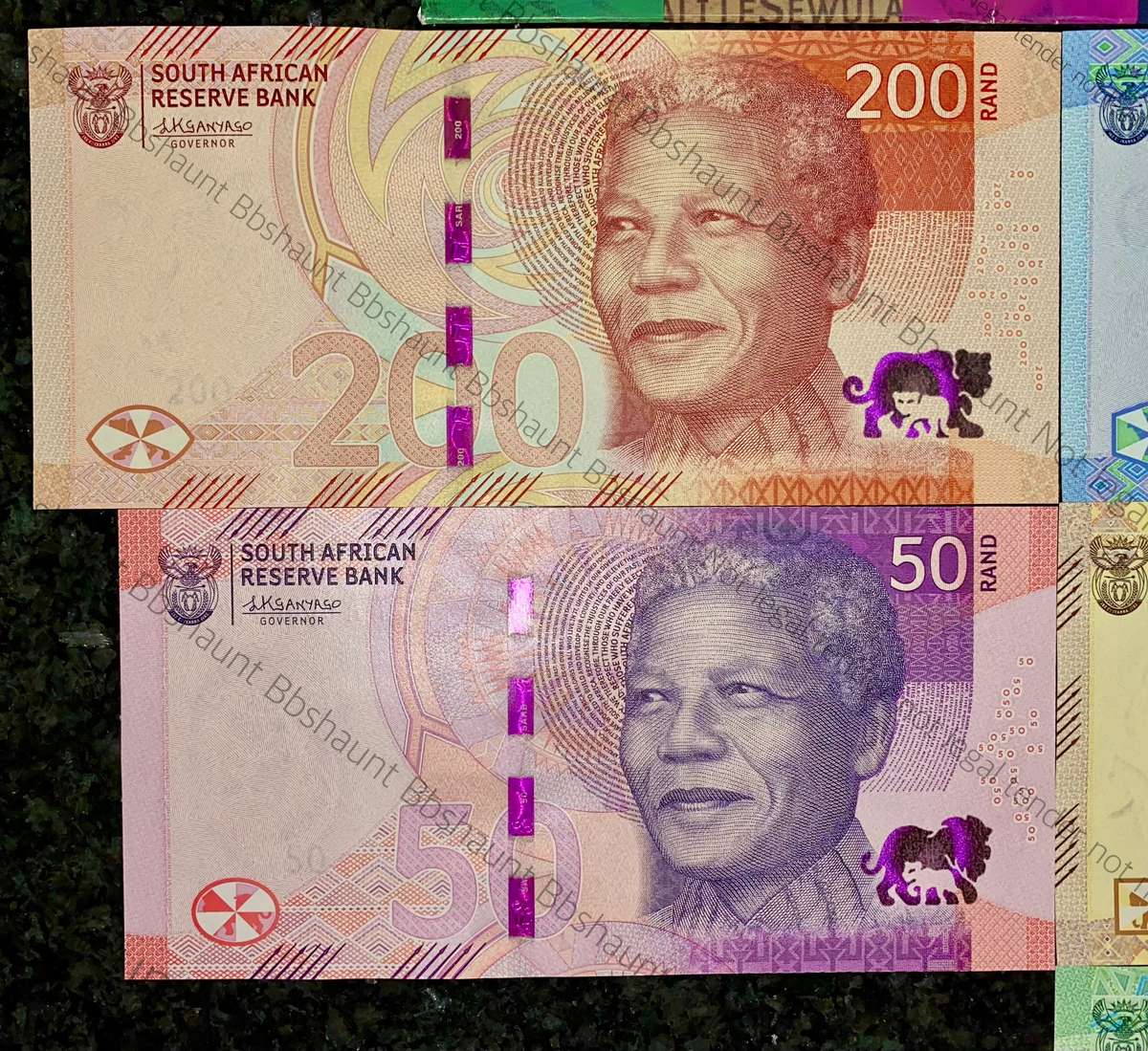 L KGANYAGO FULL SET VERY LOW MATCHING NO - AA0000146 A - FIRST ISSUE 2023 IN S A RESERVE BANK FOLDER