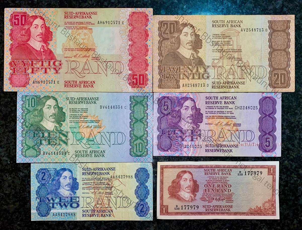 Complete Set CL Stals & Decimals R50 to R2AA - 1st issue 1990 (R1 TW De Jongh) (1 bid takes all)