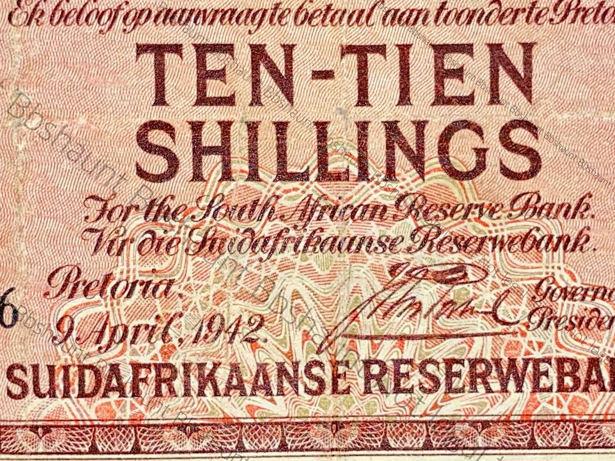 J Postmus 10 Shillings E805.206 - 9th April 1942 only issue