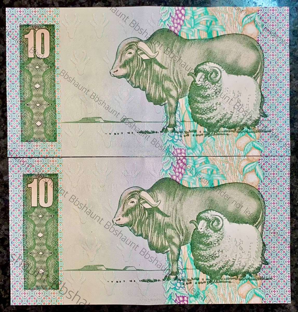 GPC De Kock. R10 in sequence EP3997861-862 Aunc 3rd issue 1985 (1 bid takes all )