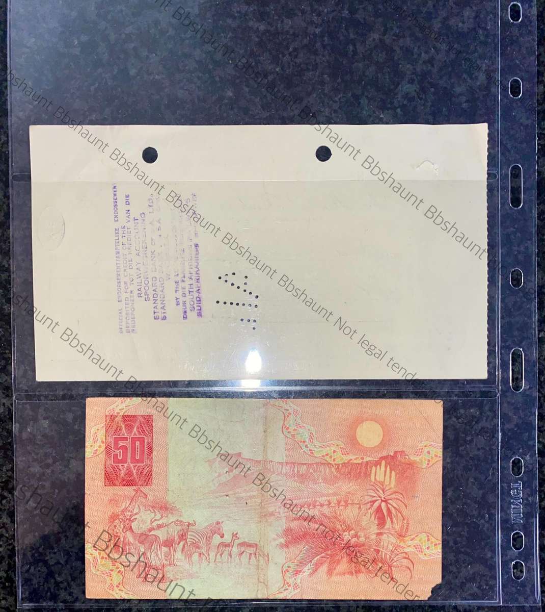 South Africa Various Banknotes - sleeves included (1 bid takes all))