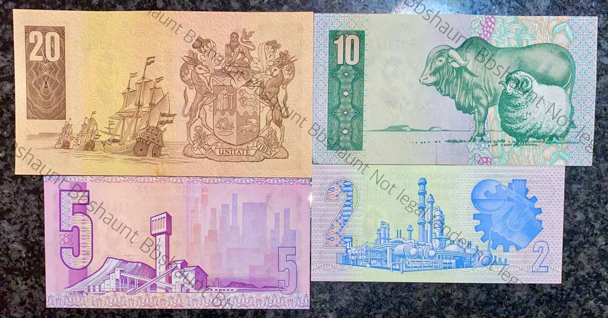 Complete Set TW De Jongh R20 to R1 UNC-AUNC 4th issue 1978 (1 bid takes all)