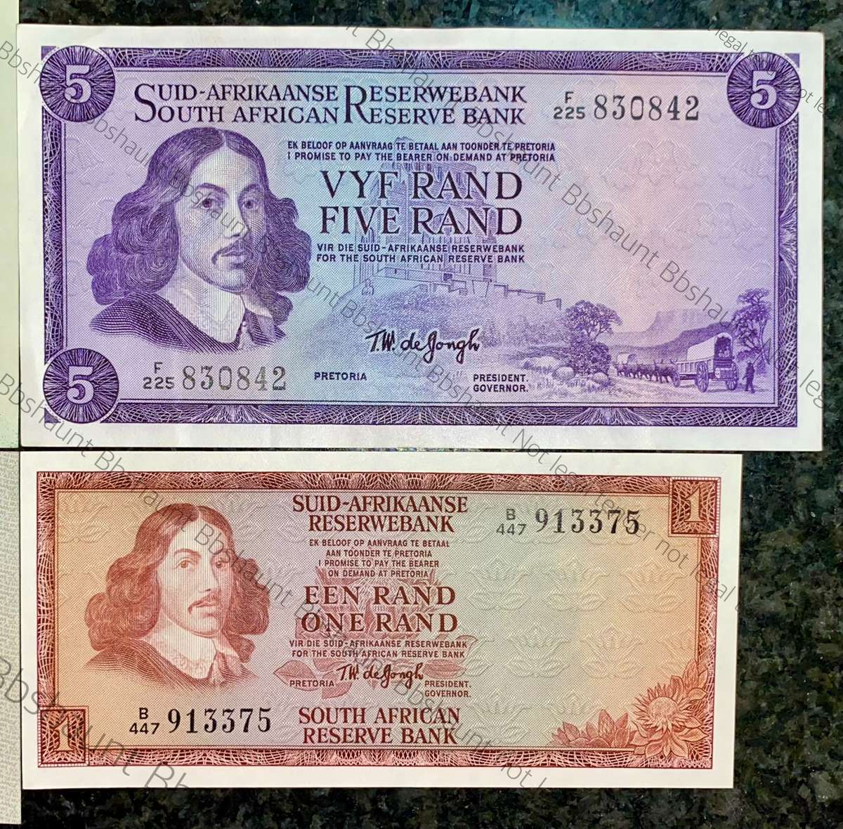 COMPLETE SET OF TW DE JONGH & DECIMALS R10 TO R1 -- UNC-AUNC -- MOSTLY SPRINGBUCK WTM 1967-1974