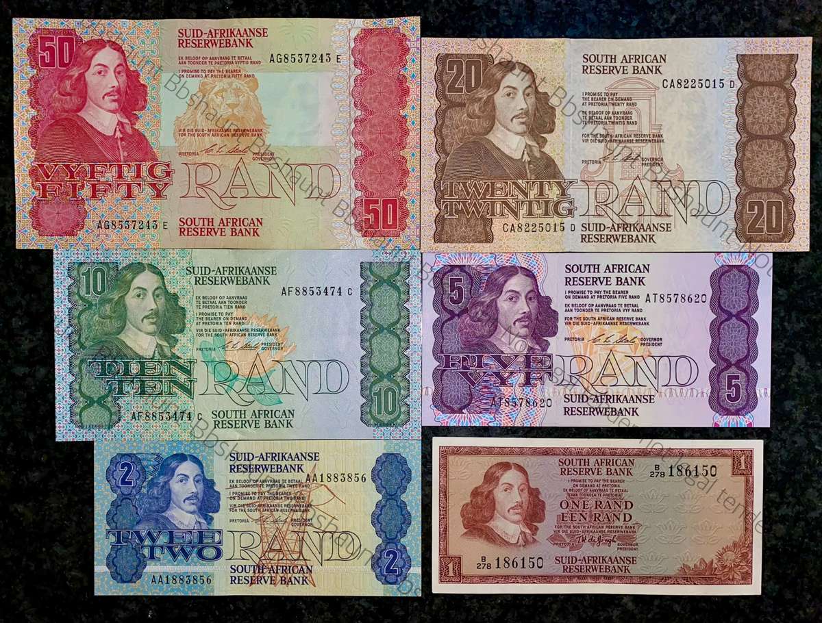 Complete set CL Stals R50 to R2AA - 1st issue 1990 (R1 TW De Jongh) good condition (1 bid takes all)