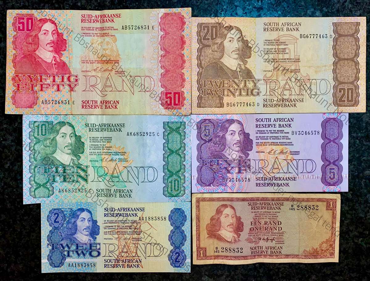 COMPLETE SET OF CL STALS & DECIMALS R50 TO R2 AA --1ST ISSUE 1990 [R1 DE JONGH 1975]1 BID TAKES ALL)