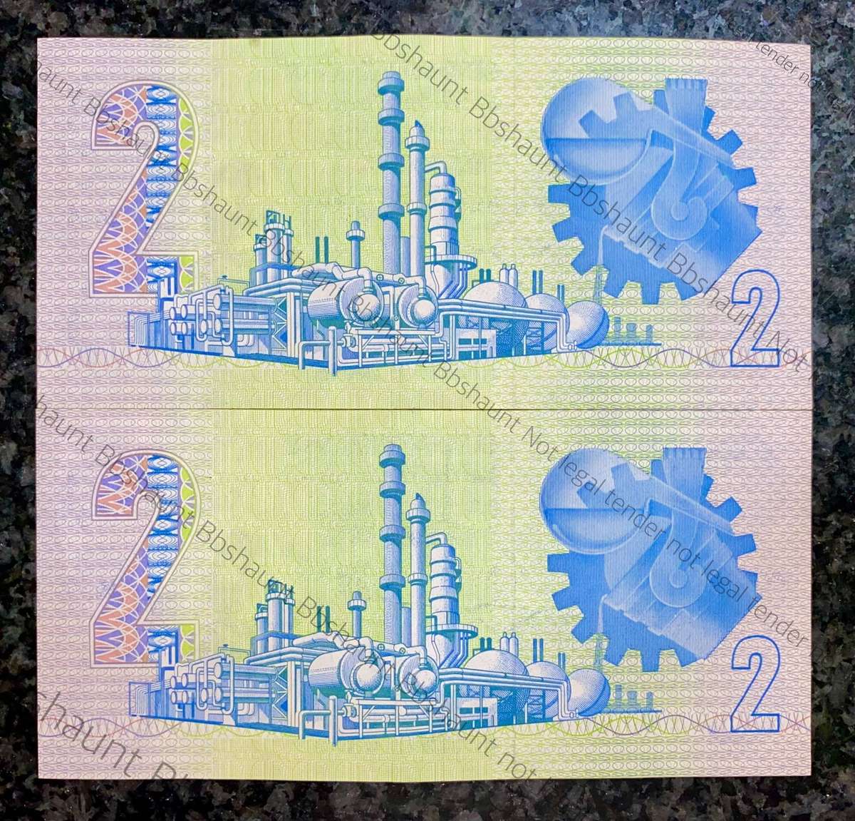 GPC De Kock. R2 in sequence FV0059022-023 UNC 3rd issue 1984 (1 bid takes all )