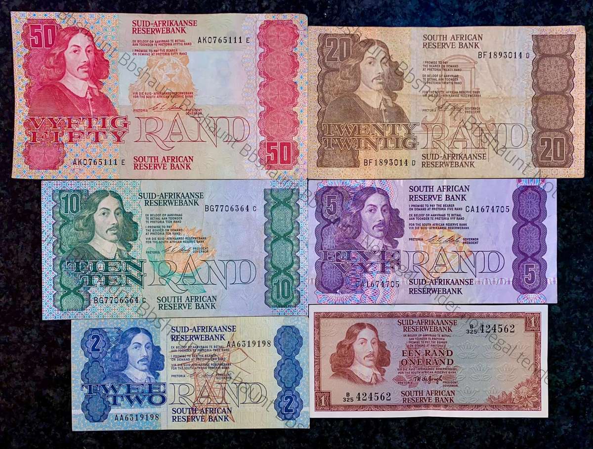 Complete Set CL Stals R50 to R2AA - 1st issue 1990 (R1 TW De Jongh)( 1 bid takes all )