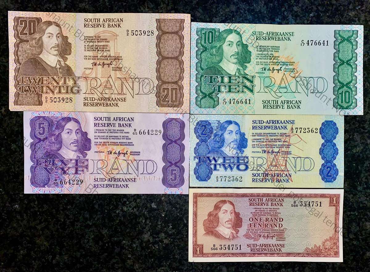 Complete Set TW De Jongh R20 to R1 - 4th issue 1978 (R1 -- 3rd issue 1975) (1 bid takes all)