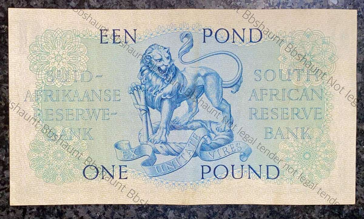 Mh De Kock. 1 pound Pretoria 1954-04-03 - B178 good conition