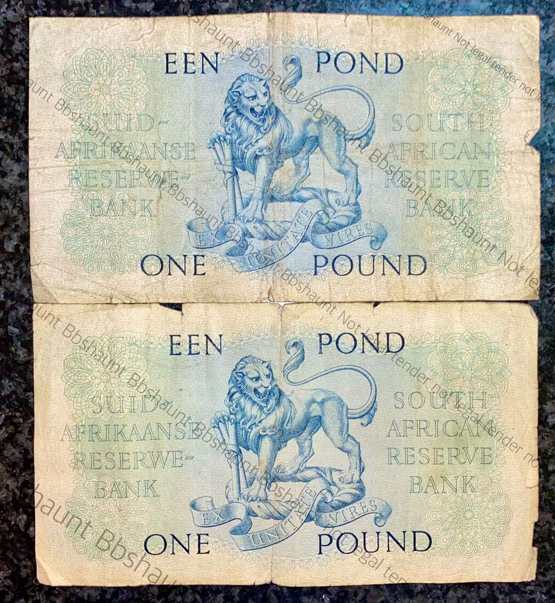 MH DE KOCK SET 1 POUND 1951 & 1955 -- 3RD ISSUE B132 & B207