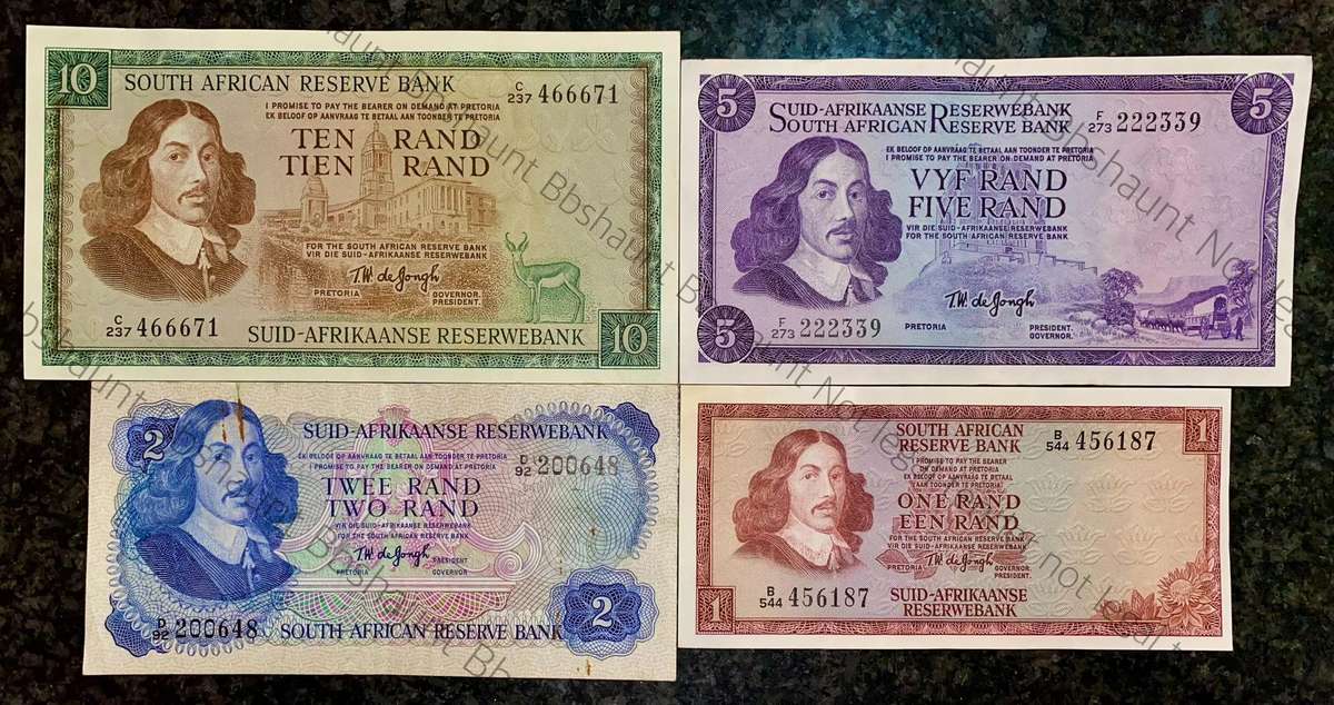 Complete Set Tw De Jongh R10 to R1 - good condition 1967-1975(1 bid takes all)