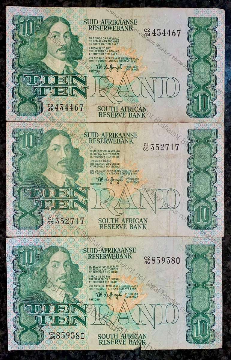 Tw De Jongh. R10 Van Riebeeck wtm 4th issue 1978 (1 bid takes all )