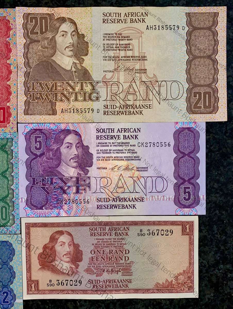 Complete Set CL Stals & Decimals R50 to R2AA - 1st issue 1990 (R1 TW De Jongh) (1 bid takes all)