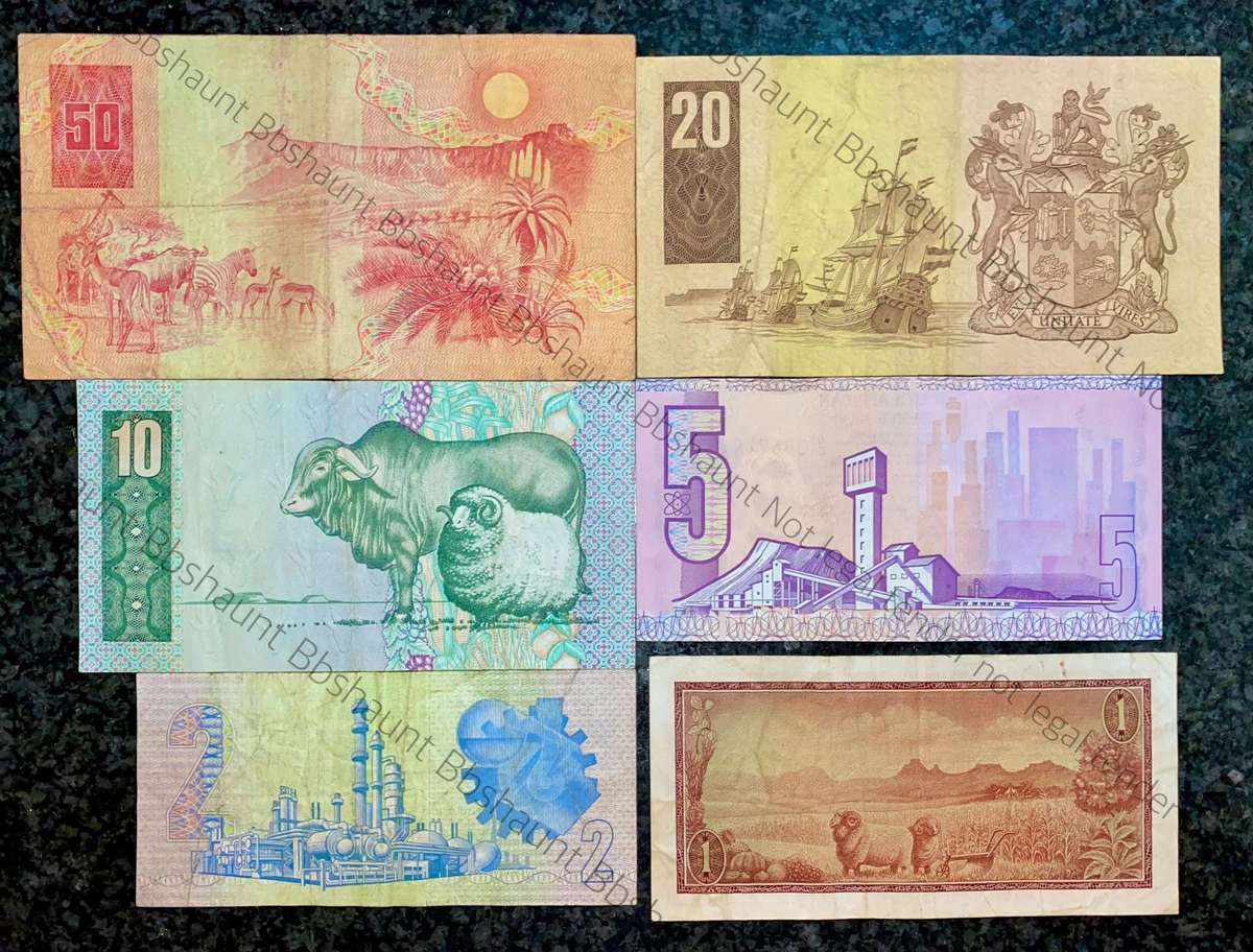 Complete Set GPC De Kock & decimals R50 TO R2 - Good Condition (R1 De Jongh 1967) (1 bid takes all)