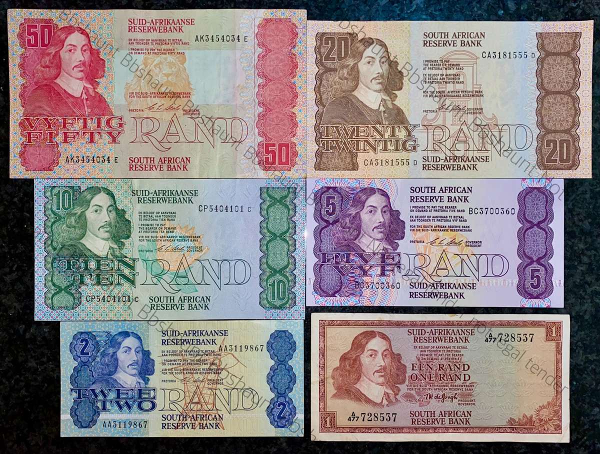 COMPLETE SET OF CL STALS & DECIMALS R50 TO R2AA --1ST ISSUE 1990 [R1 DE JONGH 1967] GOOD CONDITION