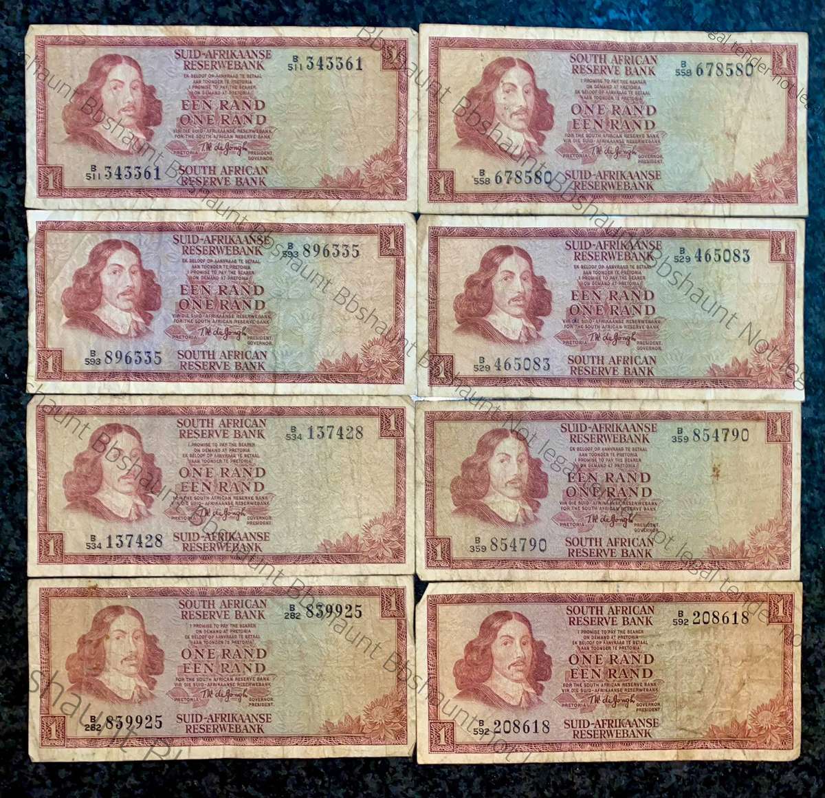 Tw De Jongh. R1 B series 1975 (1 bid takes all)
