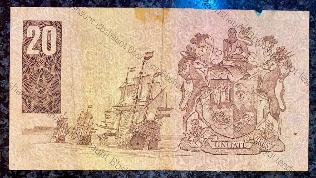 Replacement Note. TW De Jongh R20 - Z1 /009900 - 4th issue 1979