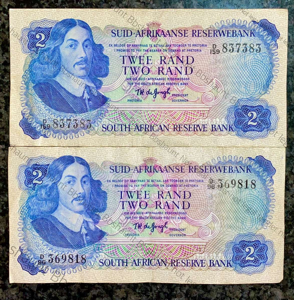 TW DE JONGH R2 - SPRINGBUCK WTM & VAN RIEBEECK WTM 1974/1976 (1 BID TAKES ALL)