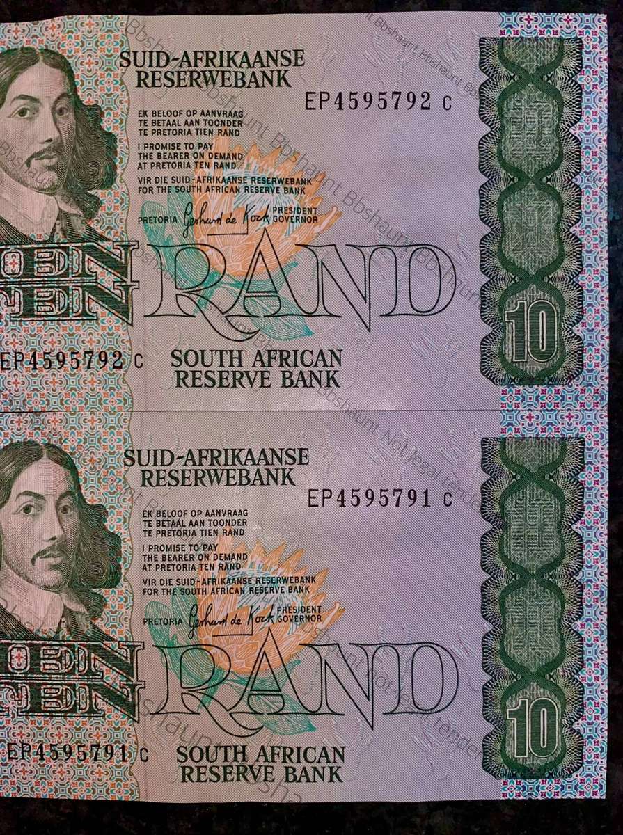 GPC De Kock. R10 in sequence EP4595791-792 -- 3rd issue 1985 (1 bid takes all )