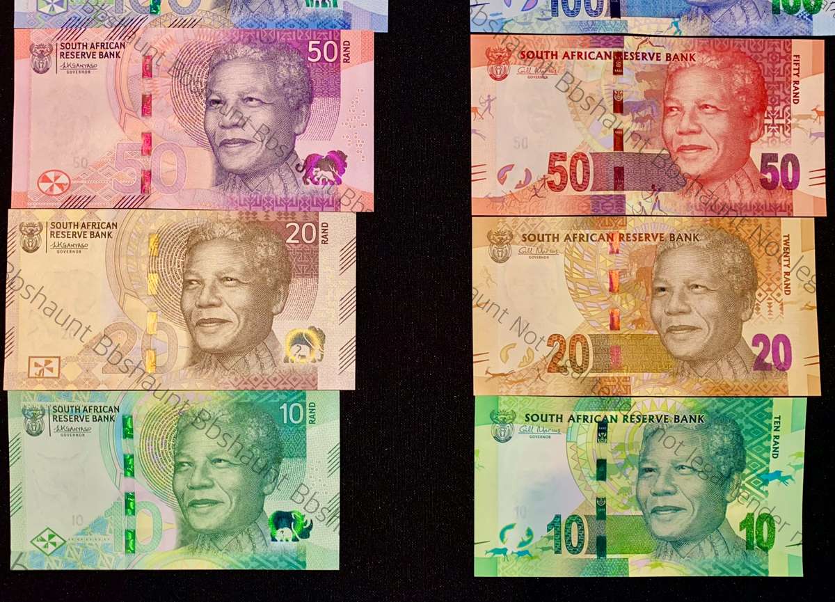 SOUTH AFRICA SET VERY LOW NO - L. KGANYAGO AA0000215 & G. MARCUS (NELSON MANDELA NM0000056 SCARCE)