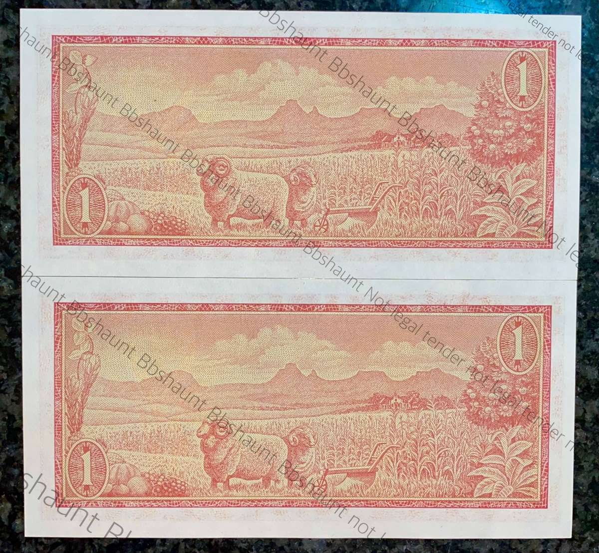 TW De Jongh. R1 in sequence B239 /776071-070 unc 2nd issue 1973 (1 bid takes all)