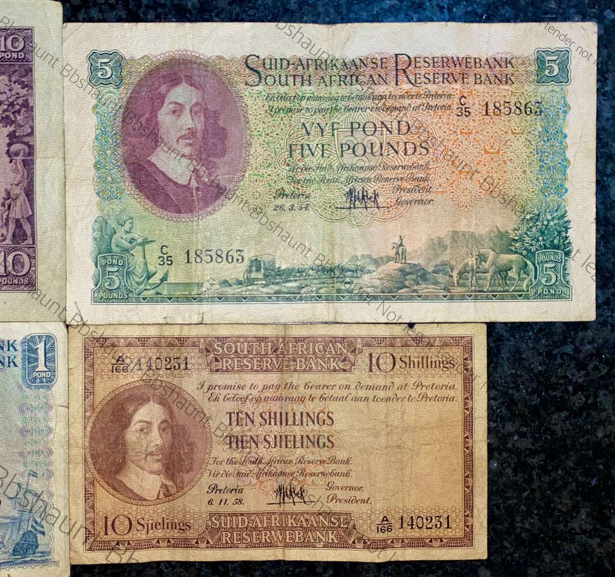 Mh De Kock. set 10 pound to 1 pound 1954/58 (1 bid takes all)