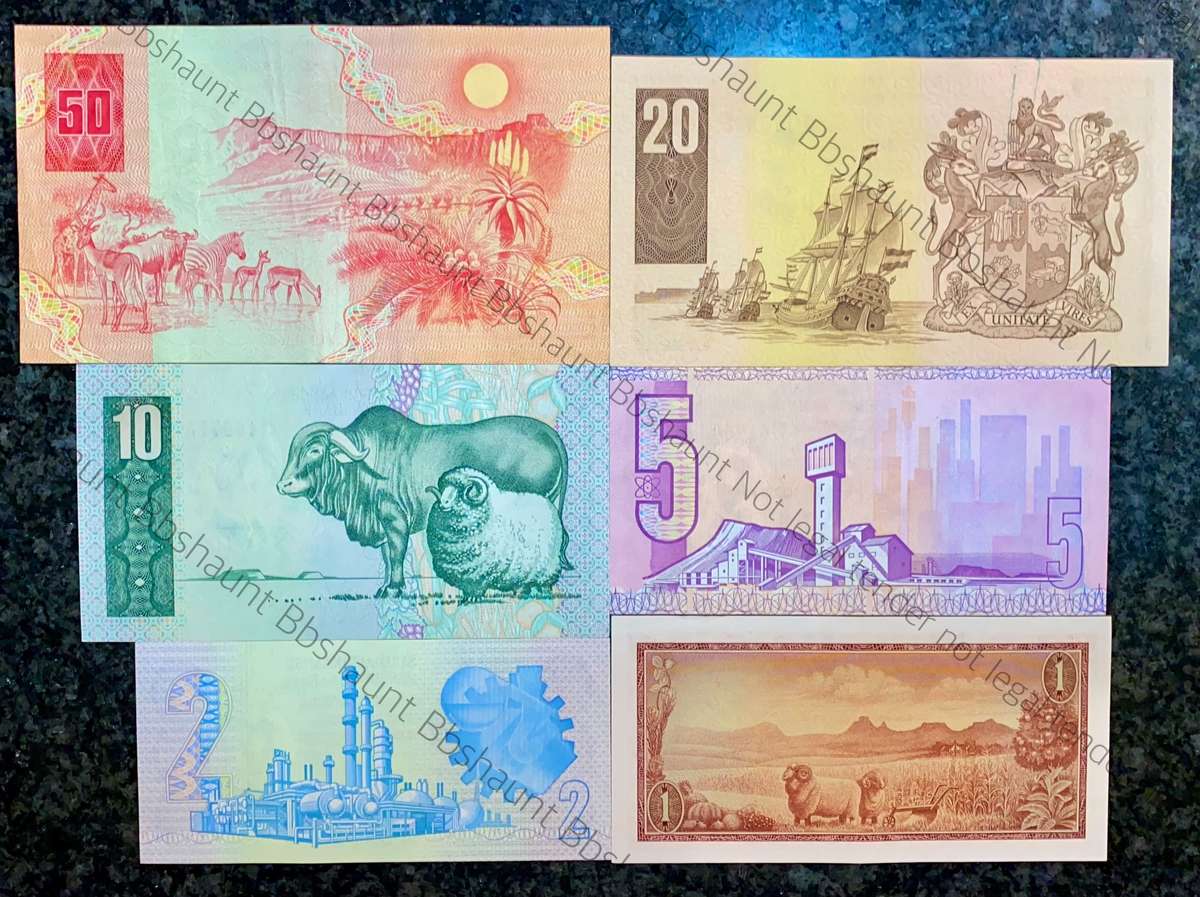 Complete set GPC De Kock & decimals R50 TO R2 - Good Condition (R1 de Jongh 1975) (1 bid takes all)