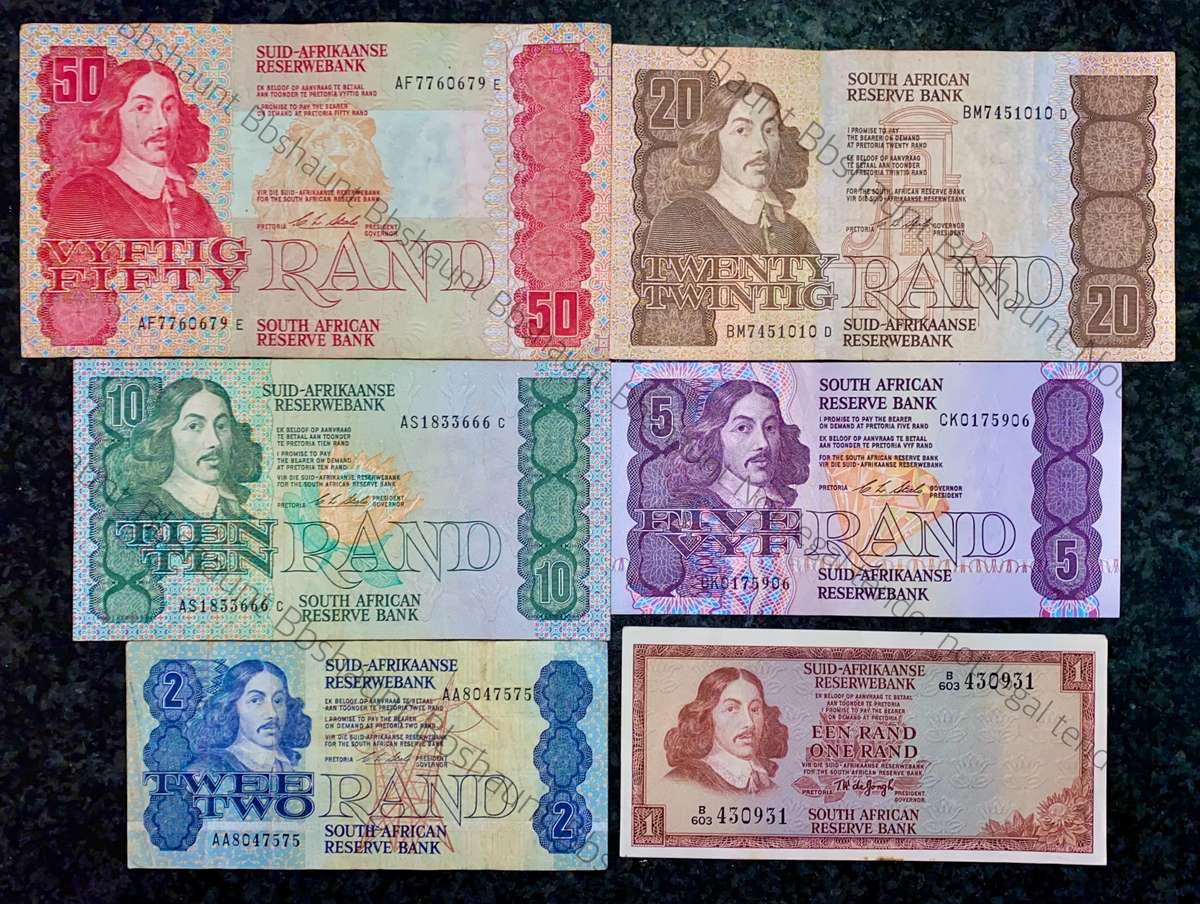 COMPLETE SET OF CL STALS & DECIMALS R50 TO R2AA --1ST ISSUE 1990 [R1 DE JONGH 1975]1 BID TAKES ALL)