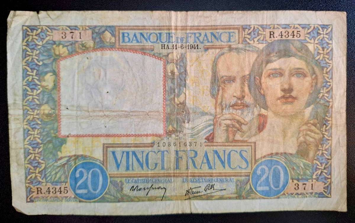 France 10 francs 11-6-1941 WW2