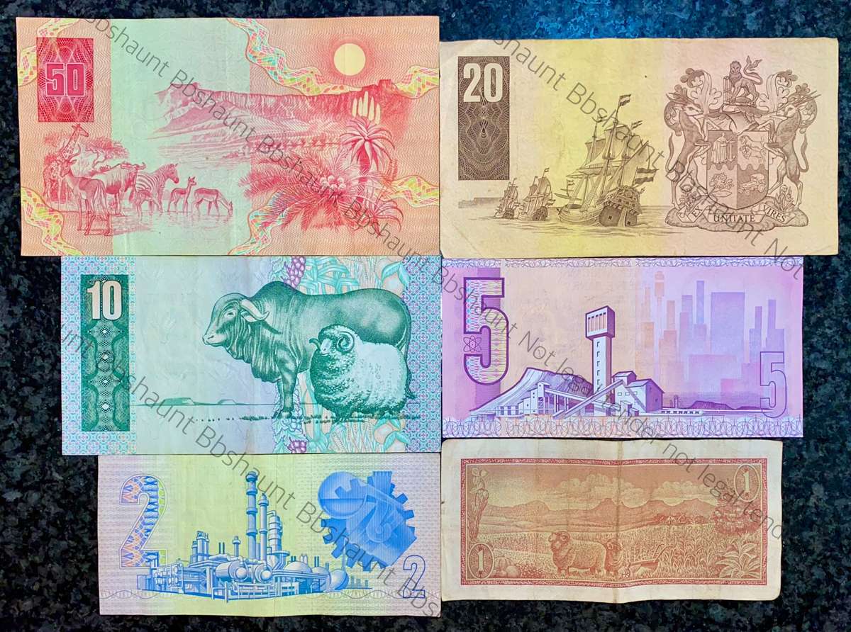 complete set GPC De Kock & decimals R50 TO R2 - 1980s(R1 de Jongh 1975)-(1 bid takes all)