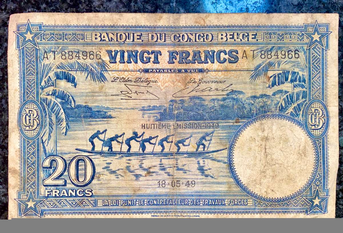 Belgium Congo 20 francs 18-05-1949 huitieme emission5