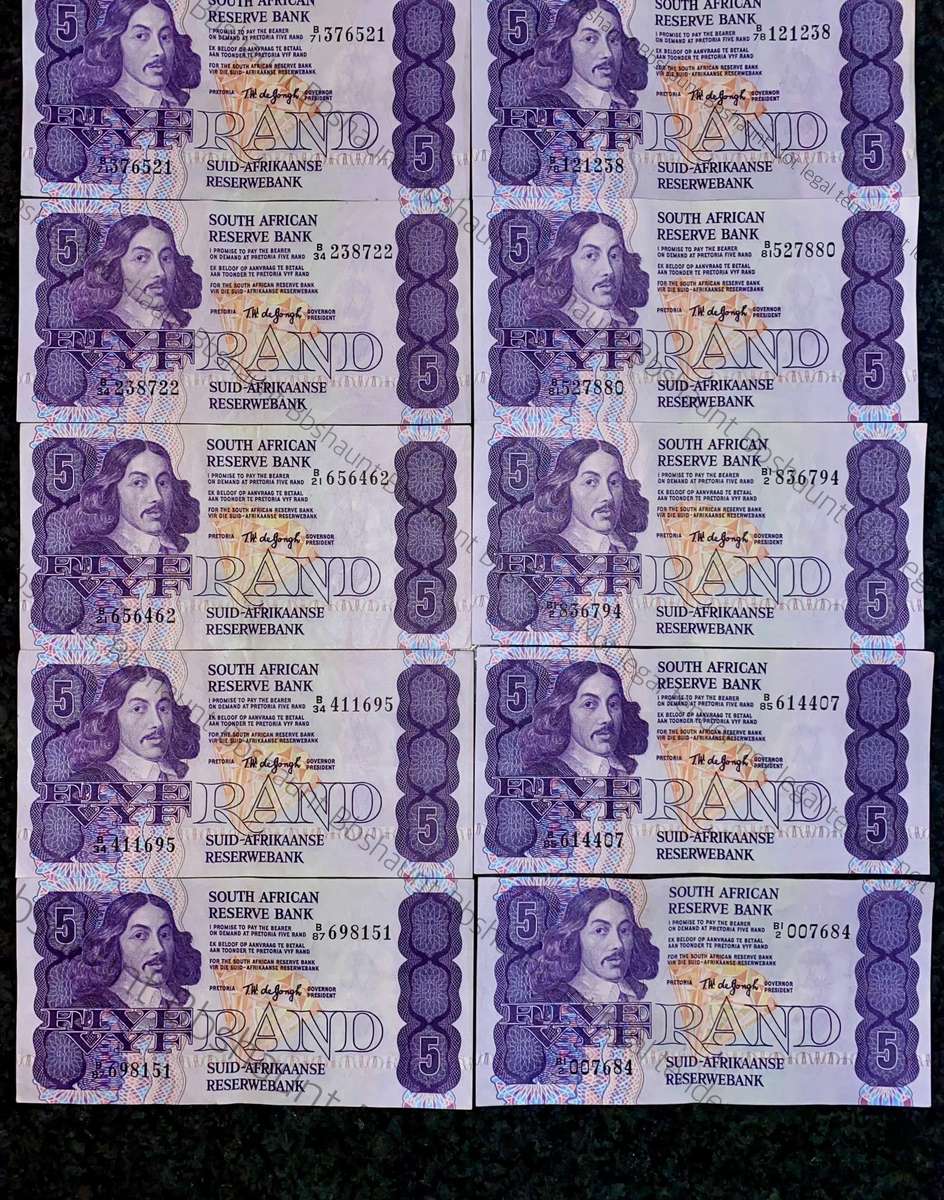 Tw De Jongh. R5 Van Riebeeck wm 1978 (bid per note)