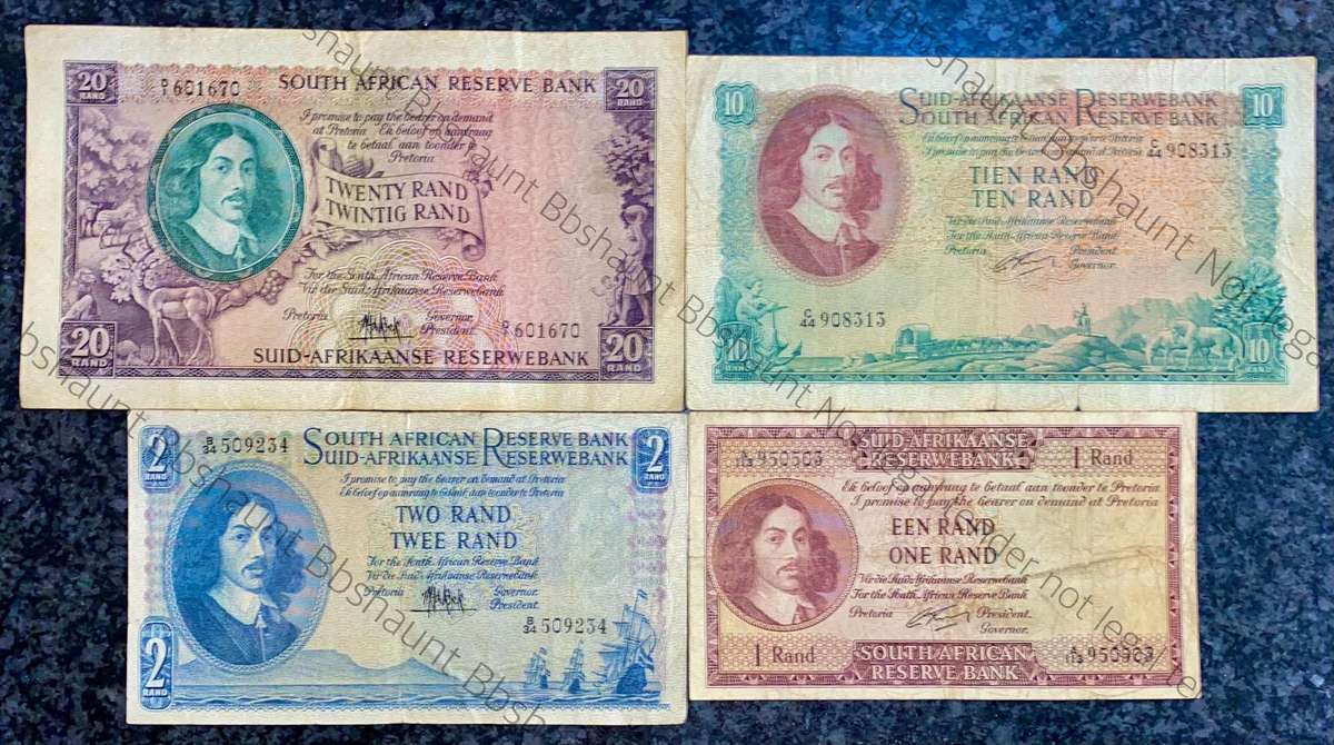 Complete Set Decimals R20 to R1 -- 4th issue 1961 & 1st issue 1961 (1 bid takes all)