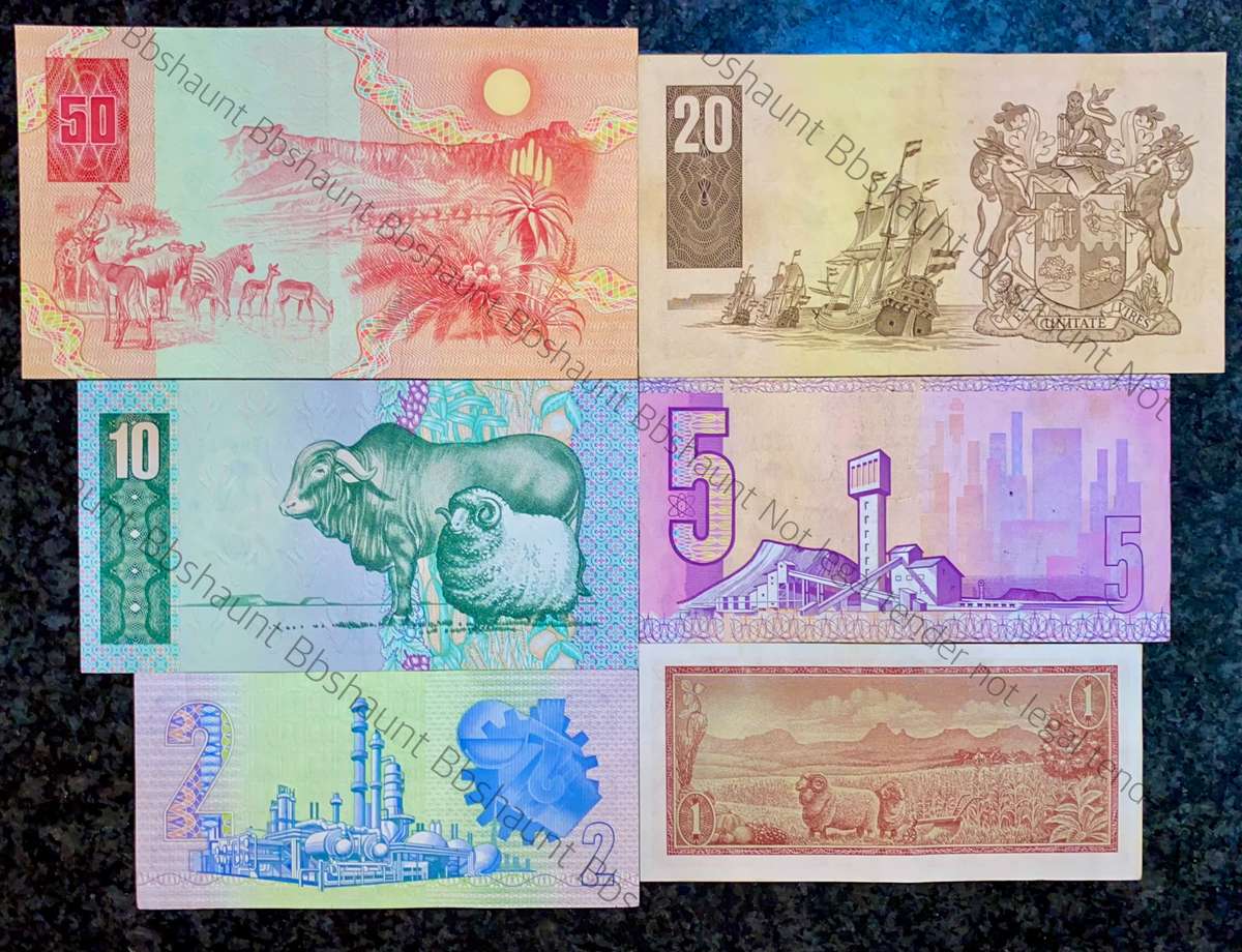 Complete Set GPC De Kock & decimals R50 TO R2 - Good Condition (R1 De Jongh 1967) (1 bid takes all)