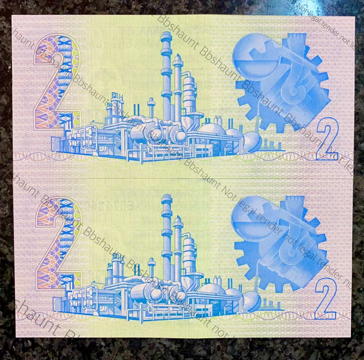 GPC De Kock. R2 in sequence ER7626084-083 UNC 3rd issue 1984 (1 bid takes all )