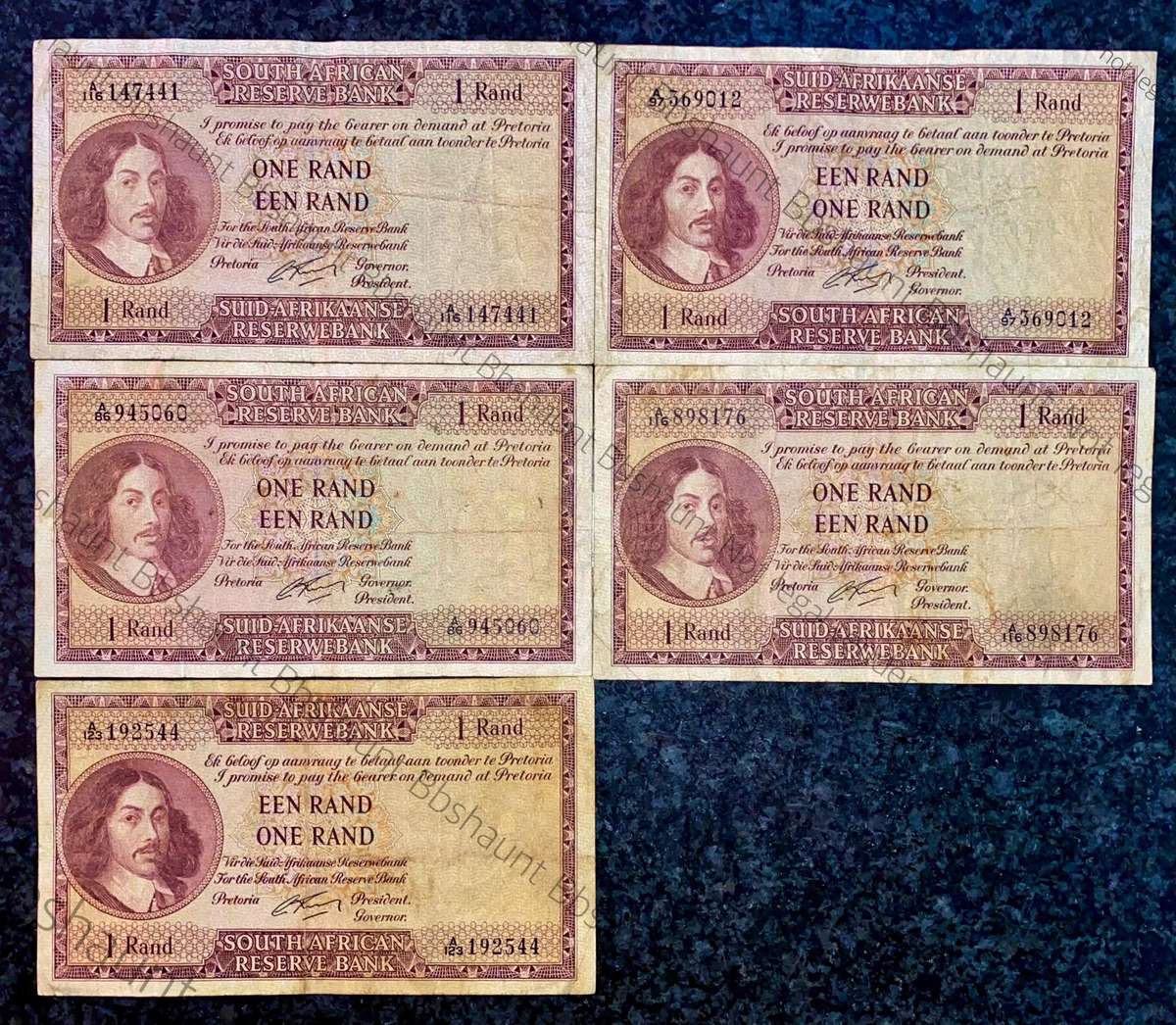 G Rissik R1 - 1st issue 1962 (BID PER NOTE)