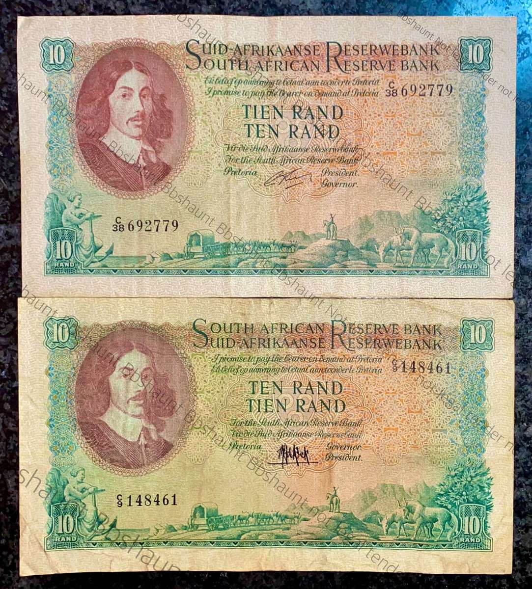 Set Of R10 Both Governor's MH DE Kock & G Rissik 1961-1962 (1 bid takes all)