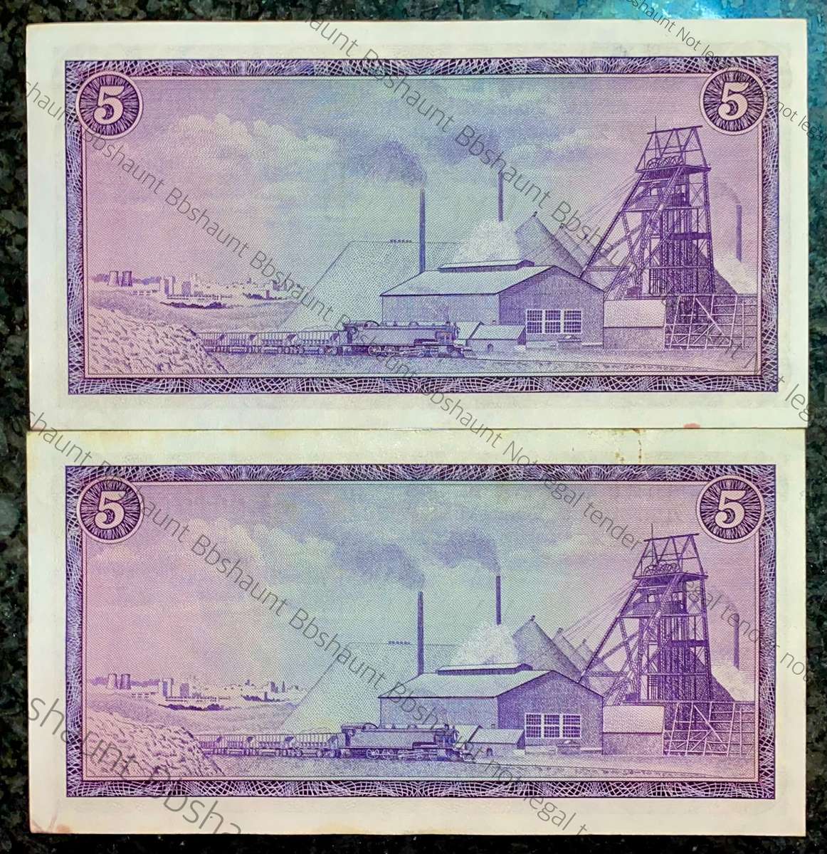 Tw De Jongh. R5 in sequence F262 /091010-009 unc-aunc 3rd issue 1975 (1 bid takes all)