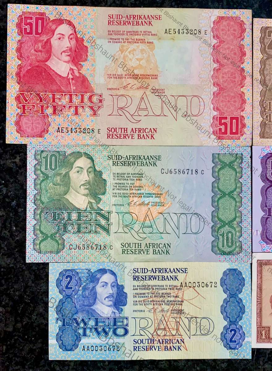 COMPLETE SET OF CL STALS & DECIMALS R50 TO R2AA --1ST ISSUE 1990 [R1 DE JONGH 1975]1 BID TAKES ALL)