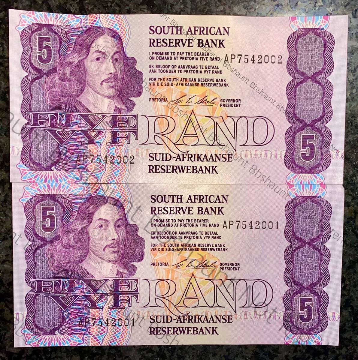 CL Stals. R5 in sequence AP7542002-001 Unc-Aunc 1st issue 1990(1 bid takes all)